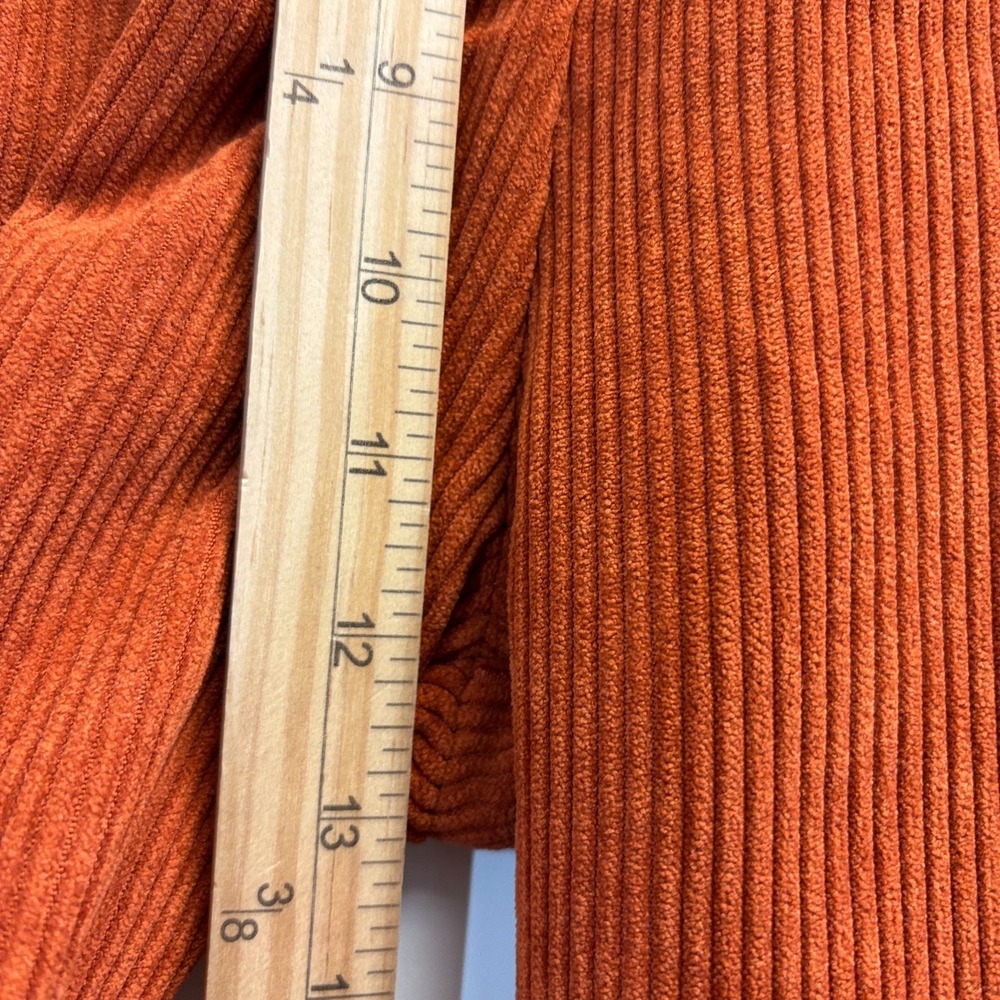 Unbranded Womens Academia Preppy High Rise Corduroy Trousers Size M Orange Chic - Picture 4 of 9